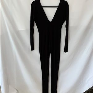 Naked Wardrobe v-neck jumpsuit